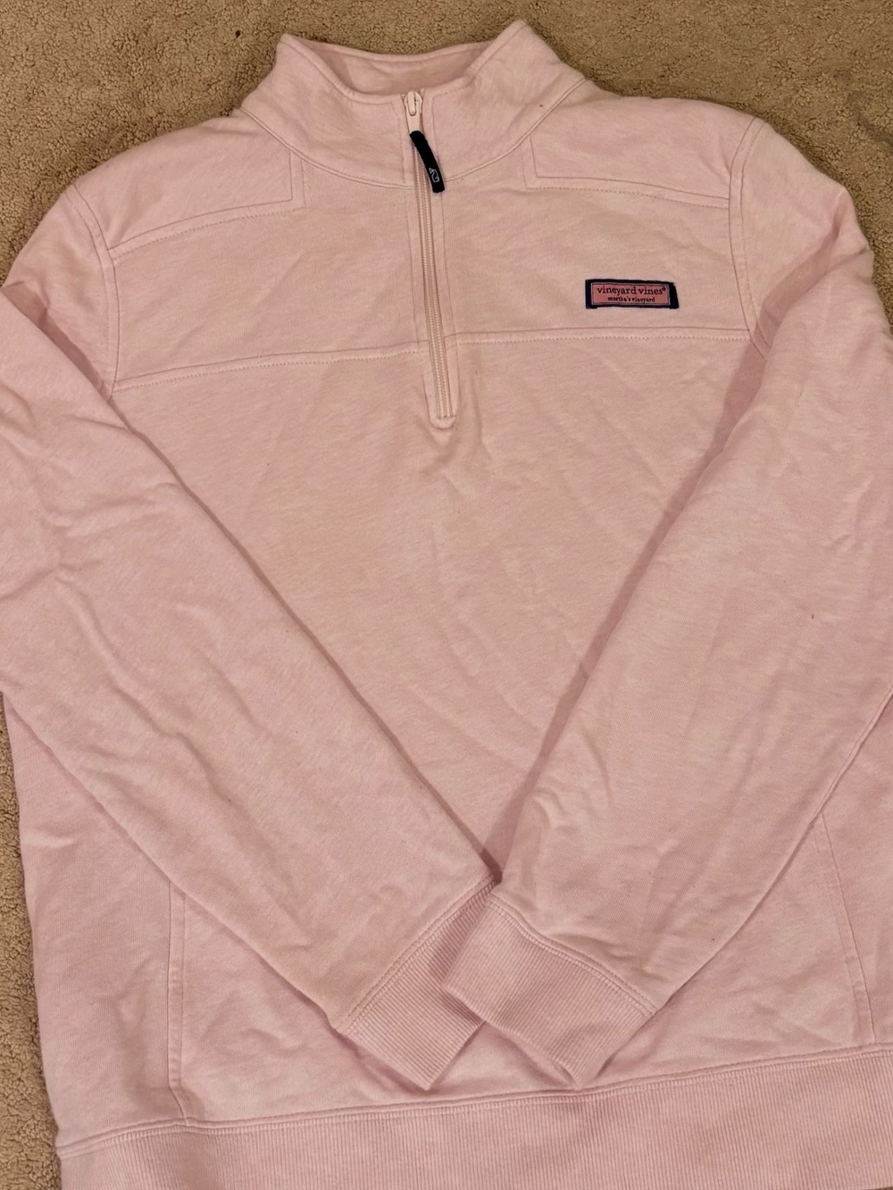 Vineyard Vines Light Pink Half-Zip Pullover